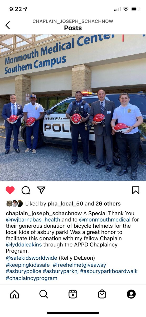 MonCoProsecutor's tweet photo. A special thank you to Asbury Park PD Chaplains Joseph Schachnow &amp; Lyddale Akins in conjunction with the @inAsburyParkNJ PD community policing division, the group arranged a wonderful initiative, by offering free helmets for the local kids of AP to keep them safe this summer. https://t.co/MT7xOg2rjo