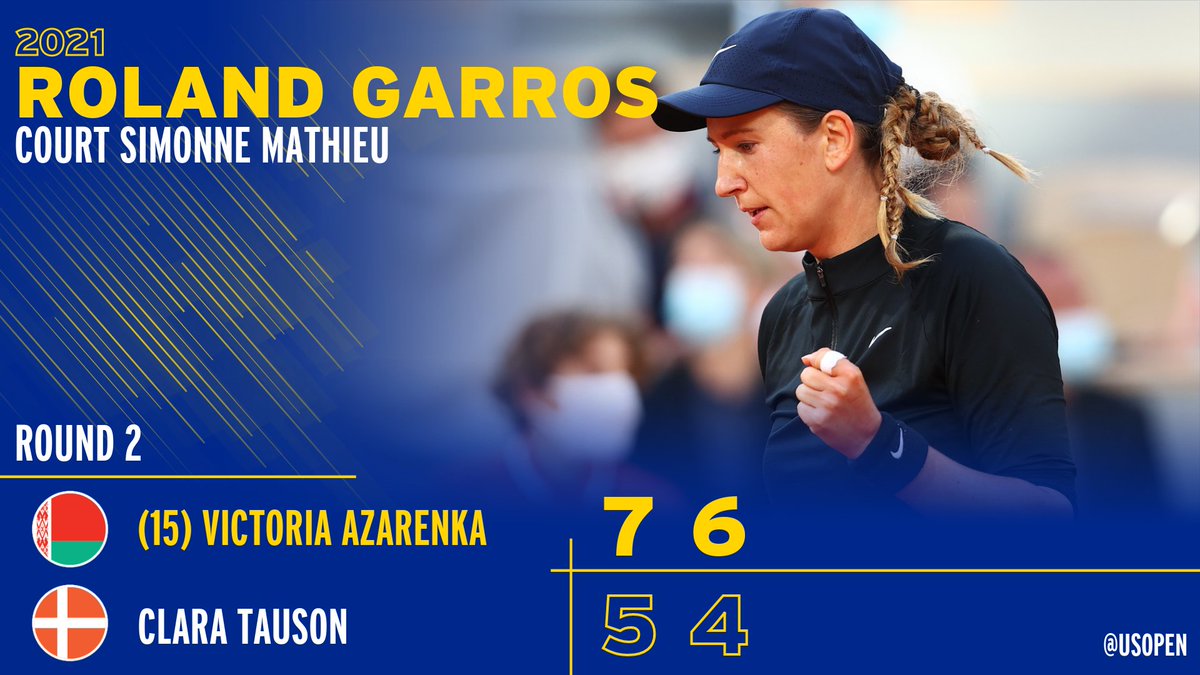 Classic Azarenka!

The 2020 US Open finalist into Round 3 at Roland Garros for the first time since 2015.
