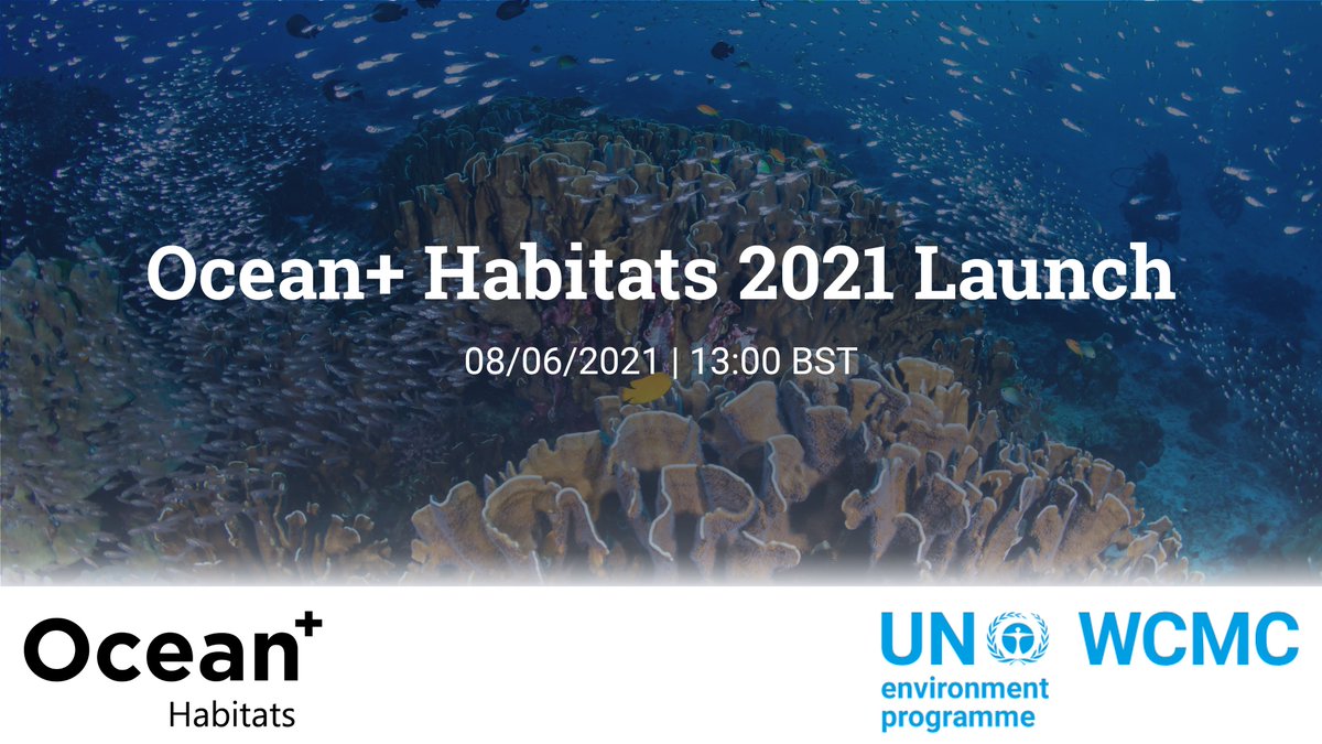 📅On #WorldOceansDay, we will be launching a brand new Ocean+ Habitats! 🦈🌊 The platform will provide information on the location and distribution of key marine & coastal habitats, and track their global conservation status.💻 👉To join, register here: bit.ly/3fRNxv5
