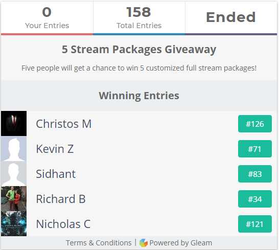 Chbbzg's tweet photo. The Winners of my Giveaway !

(for the winners) DM me to get your stream package! https://t.co/XIaTItshx0