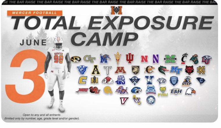 TrenchMob23's tweet photo. I will be in Georgia on June 3rd for the @MercerFootball #TotalExposure camp.  Let’s Go!  @Coach_J_Rod⁠ ⁠ @Cambridge_AD @CraftingLinemen @Velocity_FB @MSDEagles @coachshortMSD  @larryblustein @Velocity_FB @CoachBennett29 @TheCribSouthFLA https://t.co/eNNdtbw4Mn