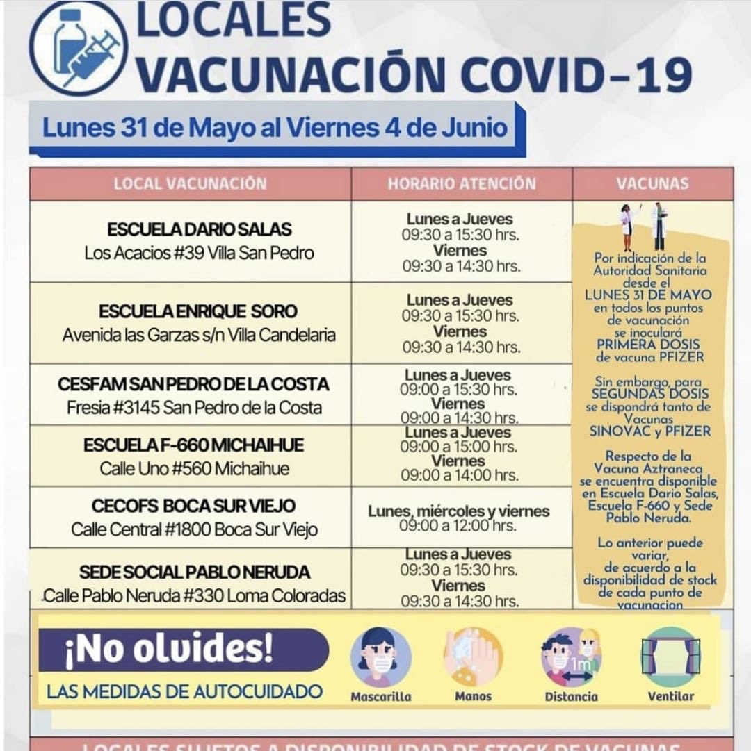 RadioLomas01's tweet photo. Estimados Vecinos, recordar que se cambió el punto de inoculación del sector Lomas Coloradas, ahora este proceso es en Sede Social “Nueva Lomas Coloradas”, calle Pablo Neruda #330 entre calle los naranjos y los castaños.
Lomas Coloradas. https://t.co/SV4GwDkYEw