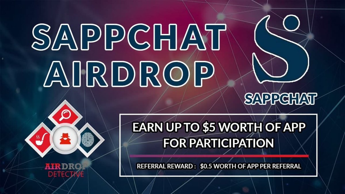 🔍 New #Airdrop: SappChat

💲Reward: Up to $5 worth of APP + $0.5 worth of APP per referral

🔴 Start the airdrop bot: t.me/SappChatAirdro…

🔘 Do the tasks on the bot &amp; submit your data.

🔘 Details: youtu.be/u0VDDoC1iP8

#Airdrops #Bitcoin #BSC #AirdropDetective #SappChat