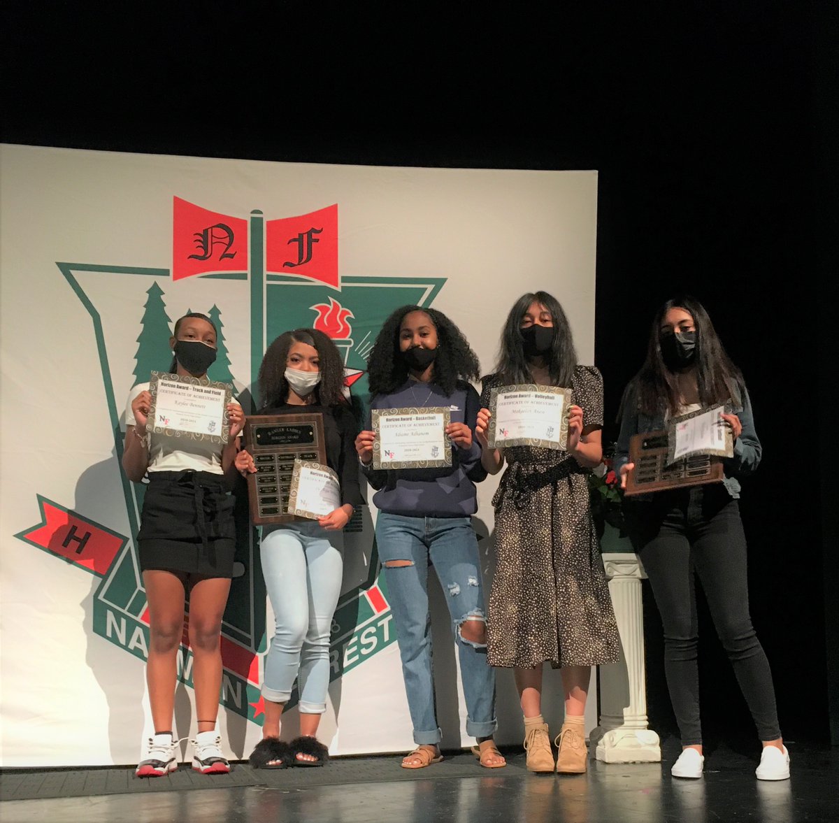 RangerLadies's tweet photo. What a great day at the Forest!!  Girls Athletics celebrated all of our accomplishments this year at our End of Year Awards Ceremony.  Traditions that started in 1991 still continue today: Horizon Award, Triple A Award, Academic Excellence, and MVP's.#RiseUP #RangerPride https://t.co/c49Qg4kpu5