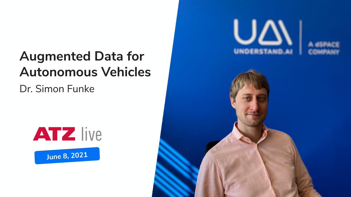 understandDotAi's tweet image. Don't miss Simon Funke talking about #AugmentedData on June 8 at the #ATZlive International Conference on Automated Driving. #AutonomousDriving hubs.la/H0PkjXy0