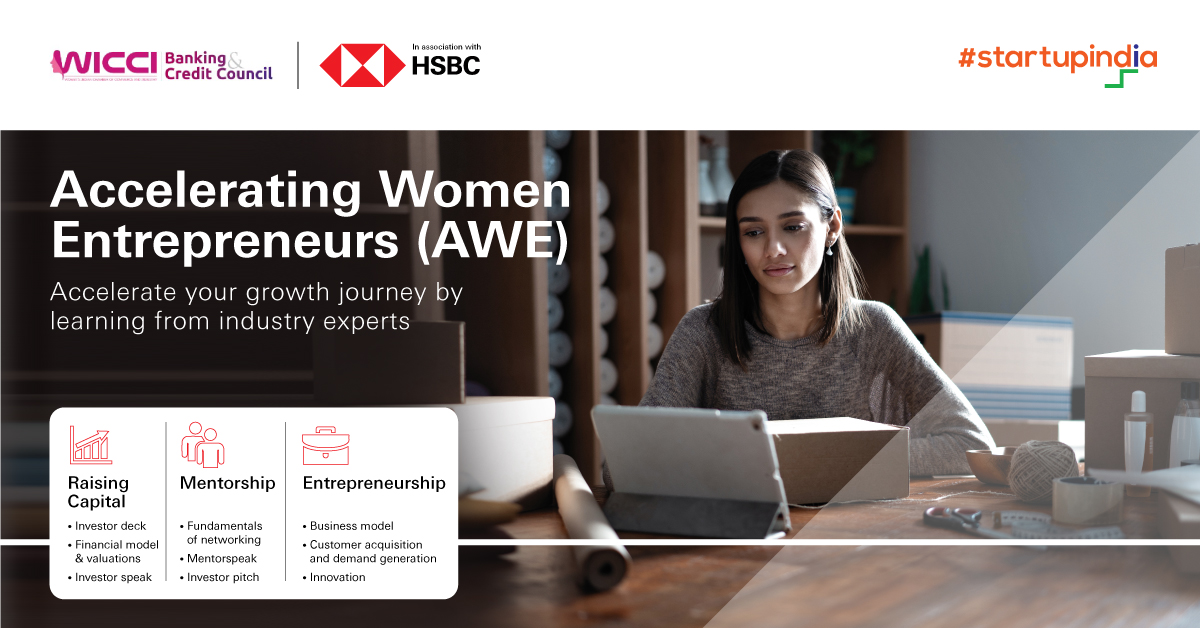 An opportunity for women-led startups to accelerate their growth journey through funding, training, mentoring and more! The Accelerating Women Entrepreneurs program by <a href="/startupindia/">Startup India</a>, <a href="/HSBC_IN/">HSBC India</a>  and WICCI Banking &amp; Credit Council inviting applications. Apply:tiny.cc/AcceleratingWo…