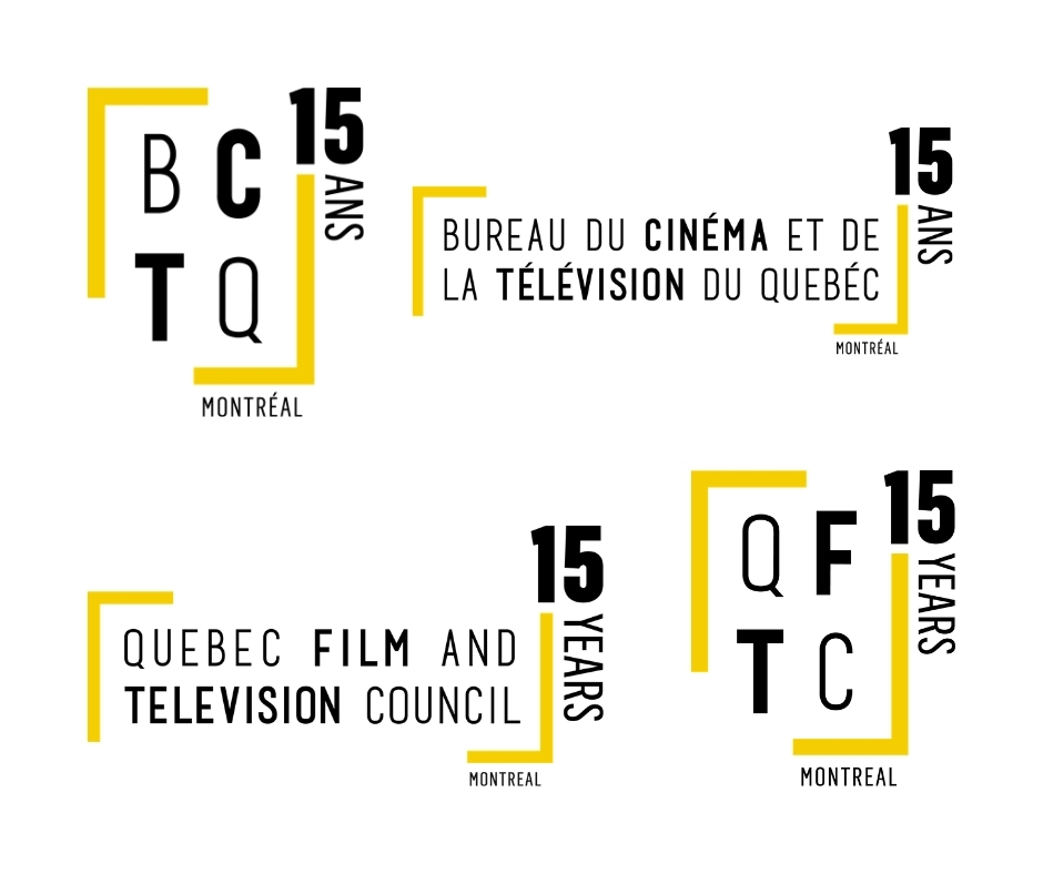 bctq_qftc's tweet photo. Cette année le Bureau du cinéma et de la télévision du Québec fête ses 15 ans! À cette occasion, nous sommes fières de vous présenter notre tout nouveau logo! 🥂🎉
Merci à tous nos membres et partenaires pour votre soutien depuis 15 ans!
#FilmingInQuebec #VFXMontreal https://t.co/ZMhT3BAkSg