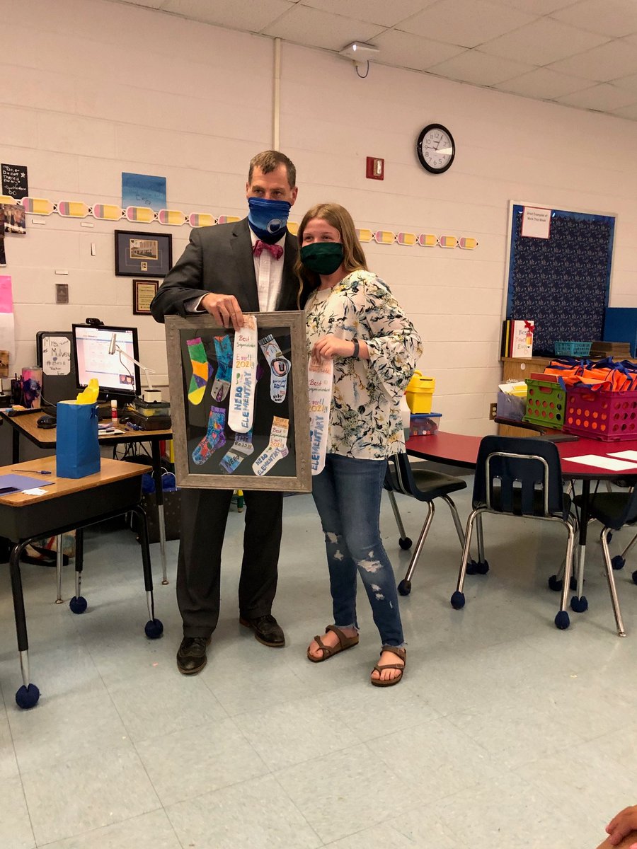 <a href="/nebo_bear_den/">Nebo Elem. School</a>  presented <a href="/mrmarkgarrett/">Mark Garrett</a> socks designed by students to celebrate him being the Western Region Superintendent of the Year and to wish him well at the state level!  Good luck &amp; "knock their socks off" Mr. Garrett! <a href="/McDowell590/">McDowell Co Schools</a>