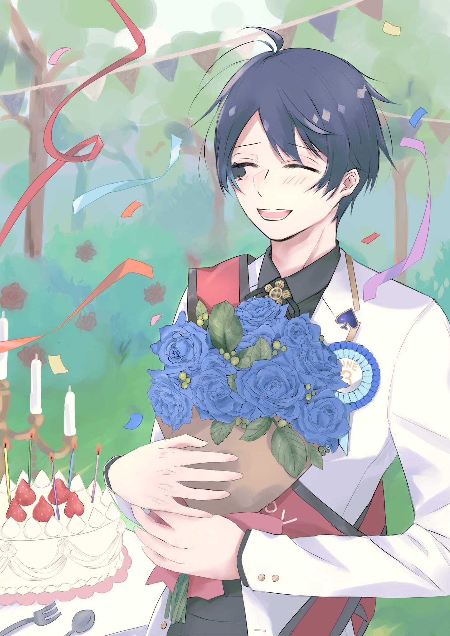 れあな デュース誕生日おめでとう パーティ外でやってなかったけどあまり気にしてはいけない 初投稿なので仲良くしてくださる方募集してます イラスト初心者 ツイステ ツイステファンアート デュース スペード誕生祭21 絵描きさんと