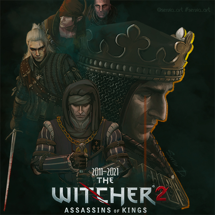 MirraKan's tweet photo. Thank you @CDPROJEKTRED  and all the tw2 admirers who’re still here to support each other.🥰 My sincere gratitude goes to the whole Witcher fandom for being so supportive and inspiring!🔆#GeraltofRivia #witcher #servia_art #VernonRoche #Iorveth #WitcherFanart #digitalillustration https://t.co/8VDDgDNweH
