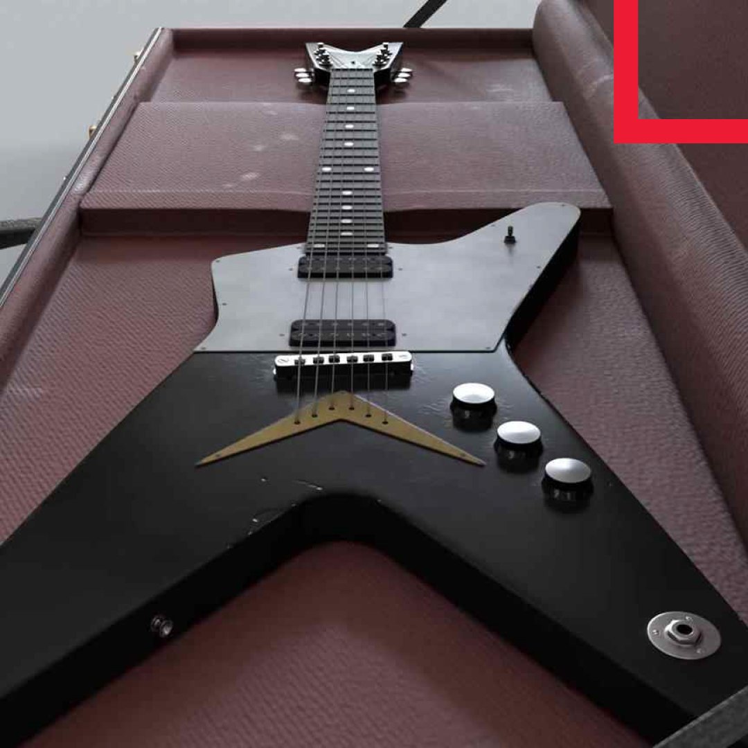 VCAD's tweet photo. The Dean ML was an electric guitar made by @DeanGuitars in 1977 and served as the inspiration behind this design by #VCADGrad Mack P.

#gamedesign #gamedev #inspiration #3d #animation #myvcad #vcadvibes #technicalartist #art #artanddesign #guitar #DeanML https://t.co/yuq51sHaR4