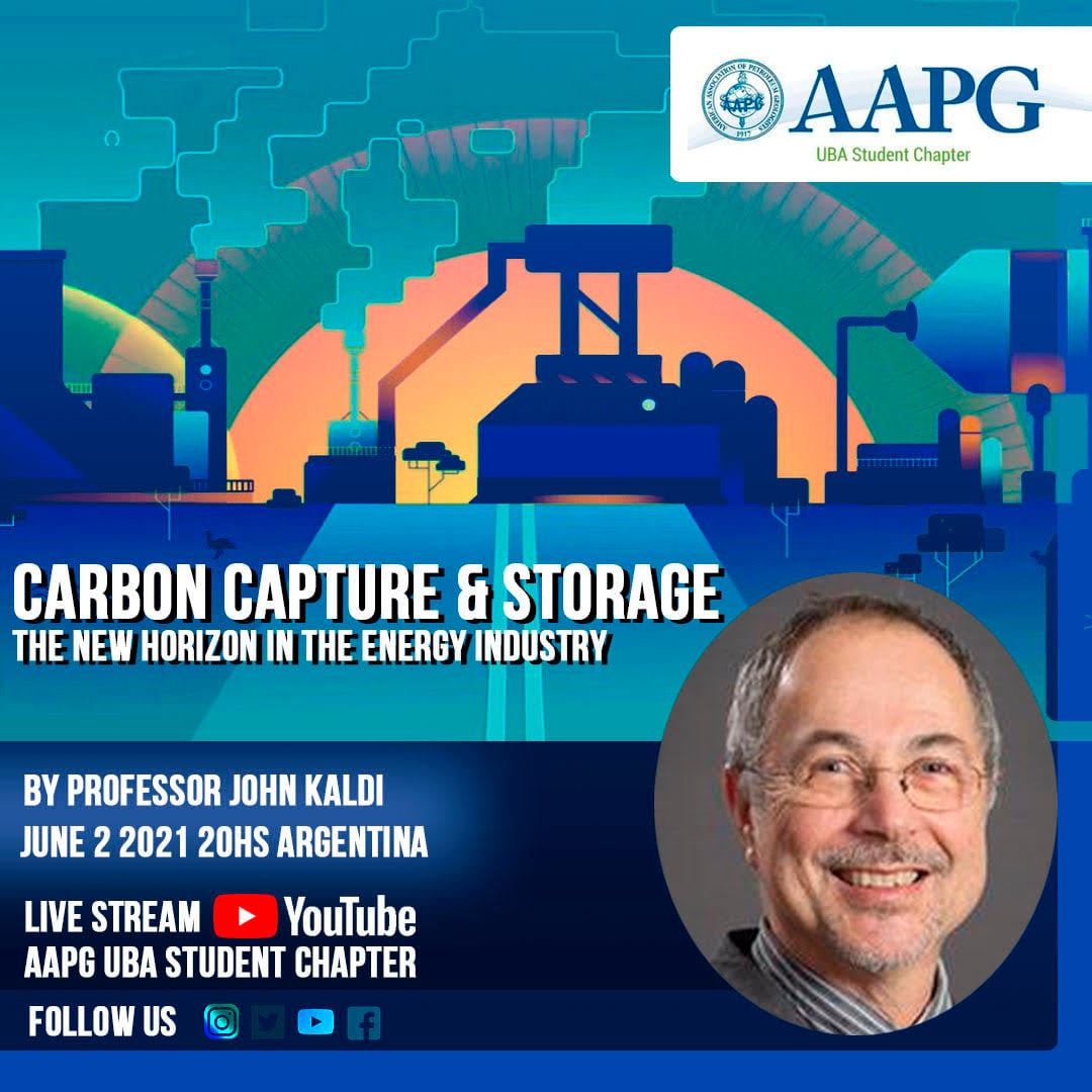 ChapterUba's tweet image. HOY❗️🚩”CARBON CAPTURE &amp;amp; STORAGE (CCS) The new horizon in the energy industry”

En esta ocasión nos acompañará el reconocido y renombrado profesor John Kaldi de la universidad de Adelaide
#CCUS #ccs #carboncapture
#geologiaargentina #geology #petroleo #geologist #energytransition