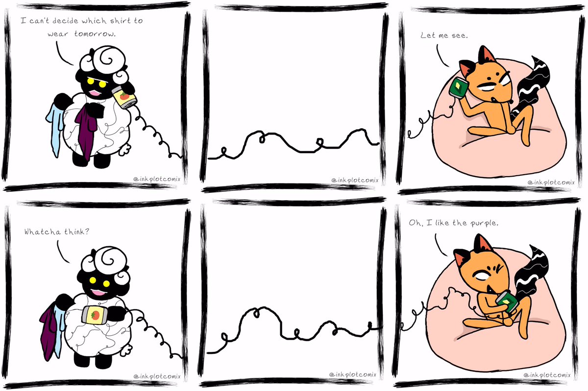 inkplotcomix's tweet photo. Between #college, #quarantine, and big moves, Sketch and I have gotten pretty good at #longdistance conversations
#tincantelephone #longdistancefriendship #bestfriendgoals #relatable #webcomic #comic #webcomics #funnycomic #wholesome #shortcomic https://t.co/Oqsxcwl8qE