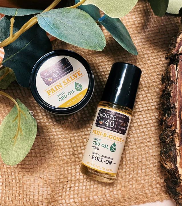 40Route's tweet photo. ➕ Pain-B-Gone... PLUS ➕
Our PBG+ formulation has our cult favorite Pain-B-Gone blend of essential oils and herbs as well as the addition of anti-inflammatory superhero ingredients CBD and EMU oil. 

Order yours today! https://t.co/4mWOHCMeSX