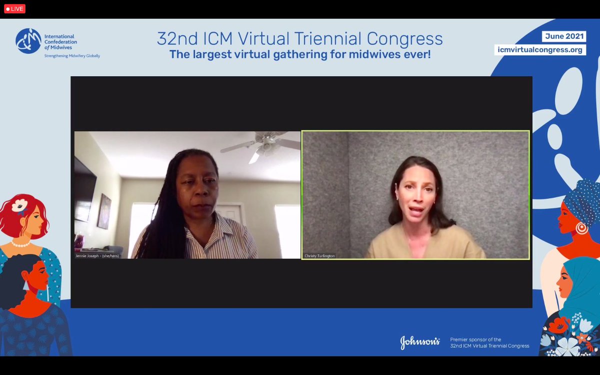 world_midwives's tweet photo. "I became a global maternal health advocate the day I became a mother" @CTurlington  

On stage now for a fireside chat — Midwife &amp; Advocate @JennieJoseph &amp; Founder of @everymomcounts Christy Turlington Burns

#ICMCongress2021 https://t.co/ww1DM5xw6L