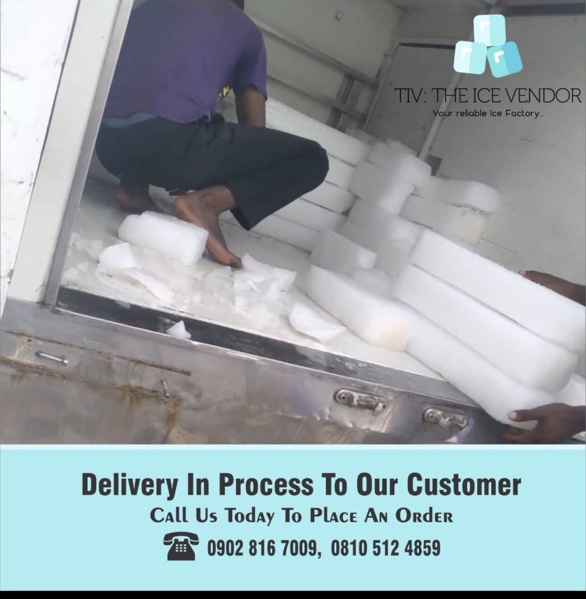 jamelliacutey's tweet photo. Hi Guys. I produce hygienic and durable ice blocks and cubes and can deliver to your door step anywhere in Lagos state at a fee. 
Please help tag drink vendors or anyone you know needs ice . Please follow us 
Twitter - @TheIceVendor 
IG- @theicevendor 
 ☎️ - 08105124859 https://t.co/4V7CdMHnrt