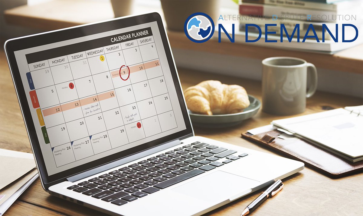 Schedule your Virtual Mediation whenever YOU’RE AVAILABLE. Every date is open, 365 days a year! Schedule today at ADROnDemand.com. #ADROD #mediation #resolvenow