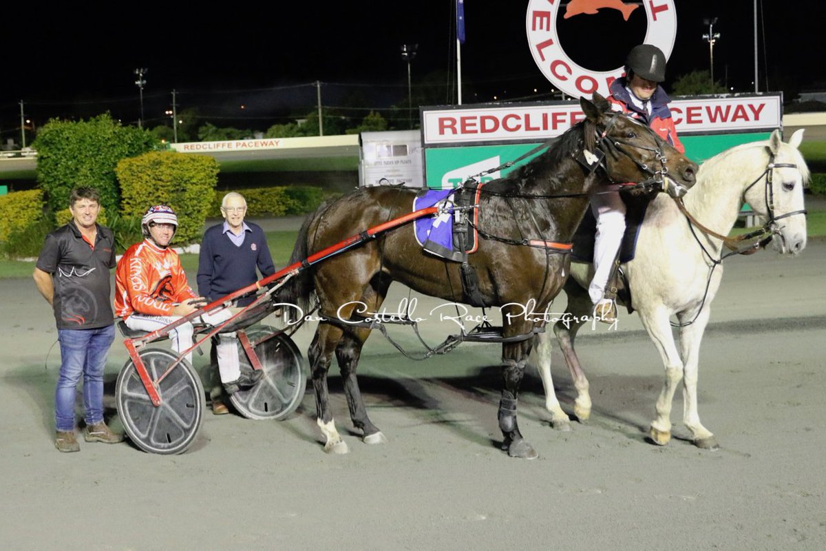 Trainer <a href="/DwyerGraham/">Graham Dwyer</a> finishes the night with 4 winners &amp; Nathan Dawson 3 as Ima Chick Magnet wins the last @RedcliffeHRC picking up a $12,000 QBred bonus for connections