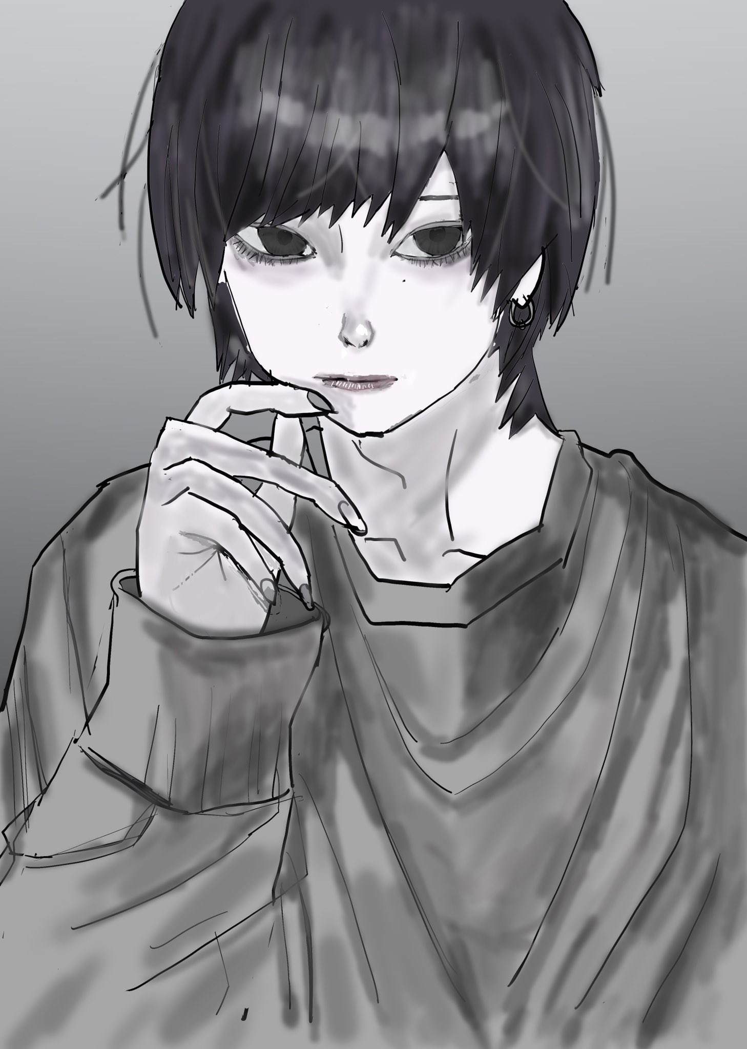 Keito 模写が模写と言えるレベルではない プロの厚塗りってすげぇなぁ 線汚いし イラスト 模写 メンヘラ T Co 4lzvdnmtie Twitter