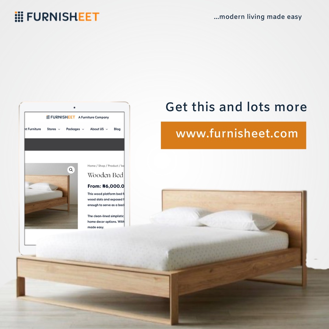 furnisheet's tweet photo. A wooden bedframe adds a traditional homely feel to your bedroom. 
They are exclusively made from a heavy wood connected to a decorated foot and headboard.  
Visit our website on our bio or send us a dm here for more info.
 
#furnituresinlagos   
#furnisheet 
#furnituretech https://t.co/H22g2qkJyA
