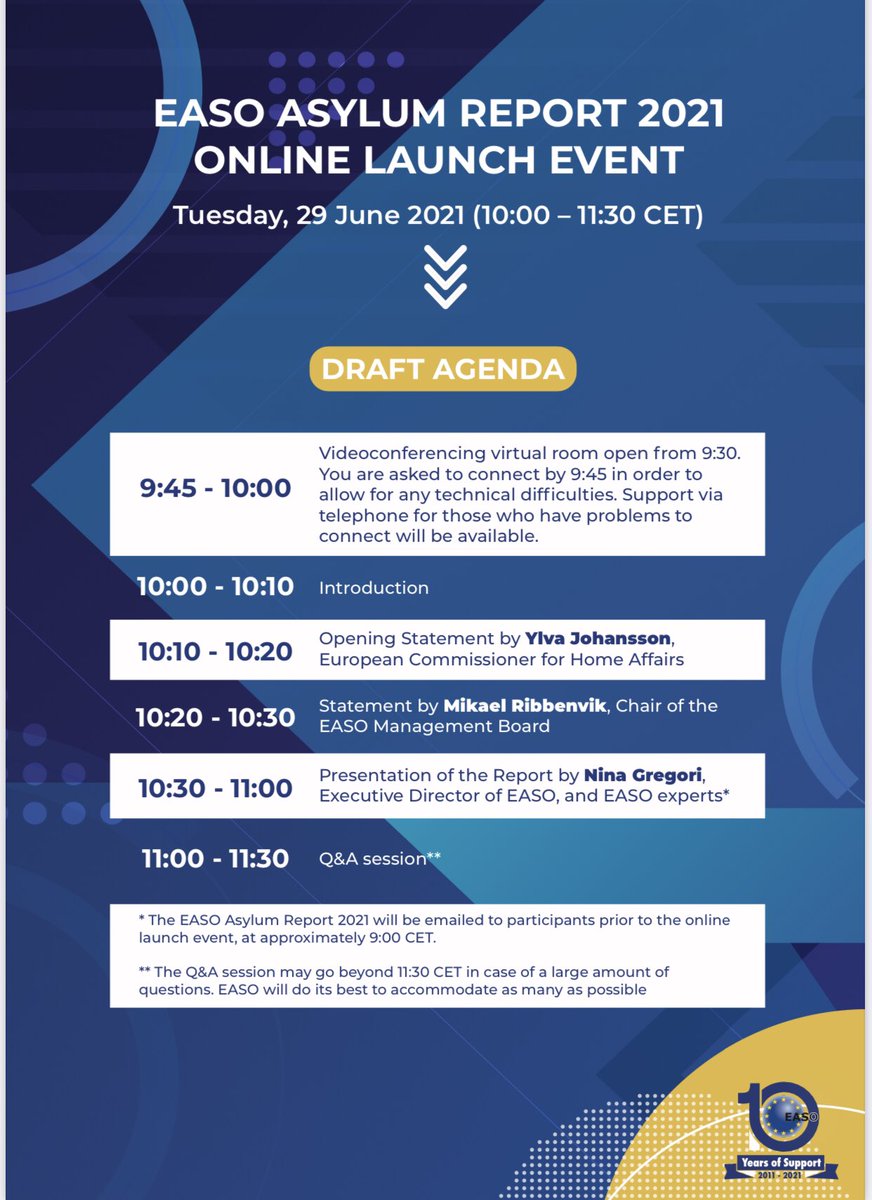 EULesvos's tweet image. @YlvaJohansson #EuropeanCommissioner @EUHomeAffairs
@MRibbenvik @EASO @NinaGregoriEASO will present recent developments in #asylum trends, #legislation &amp;amp; #policies.
#bestpractise &amp;amp; #challenges

eur03.safelinks.protection.outlook.com/?url=https%3A%…

#EASOAsylumReport2021 #MigrationEU #RefugeesGr #EURelocation