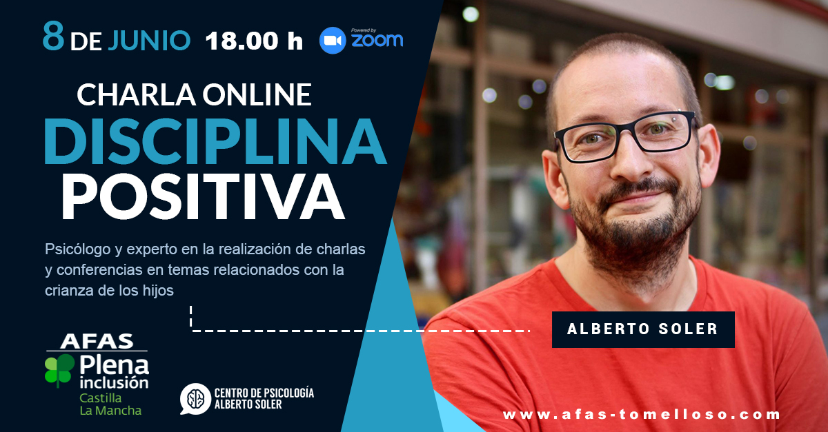 AFAS_Tomelloso's tweet photo. 📌El martes 📅8 de #junio a las ⏰18.00 h hemos organizado la charla online "Disciplina Positiva" que será impartida por Alberto Soler👉Si estás interesad@ rellena el siguiente formulario con tus datos para enviarte el enlace de la charla: https://t.co/hwlSCyZDxH https://t.co/4NGQOGMn6G