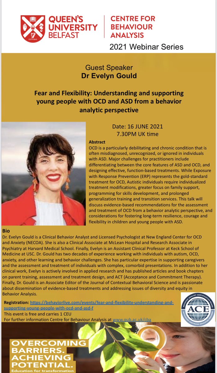 DrNicholaBooth's tweet photo. A friendly reminder that this supercalifragilsticexpialidocious event is taking place in just two weeks! Completely free with a lovely #CEU for all you #BCBA’s out there 😊 Easy registration link in attached tweet! #ABA https://t.co/ndKHMO3irT
