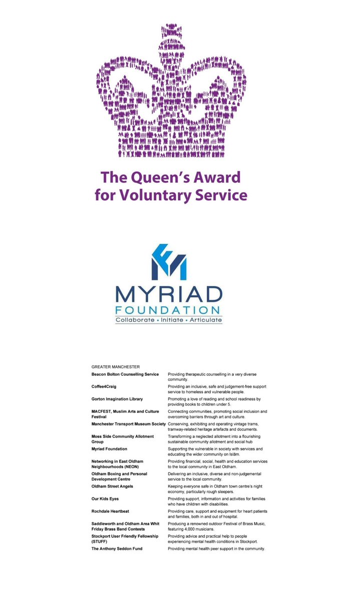 We've have been granted the @QueensAwardVS for "𝘴𝘶𝘱𝘱𝘰𝘳𝘵𝘪𝘯𝘨 𝘵𝘩𝘦 𝘷𝘶𝘭𝘯𝘦𝘳𝘢𝘣𝘭𝘦 𝘪𝘯 𝘴𝘰𝘤𝘪𝘦𝘵𝘺 𝘢𝘯𝘥 𝘦𝘥𝘶𝘤𝘢𝘵𝘪𝘯𝘨 𝘵𝘩𝘦 𝘸𝘪𝘥𝘦𝘳 𝘤𝘰𝘮𝘮𝘶𝘯𝘪𝘵𝘺 𝘰𝘯 𝘐𝘴𝘭ā𝘮."

Massive thank you to our volunteers &amp; supporters.  ☺️

Alhamdulillāh.

#QAVS2021