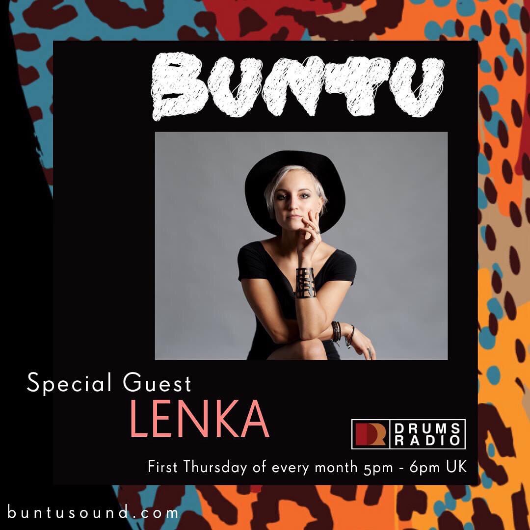 We are mega excited to host Lenka as this month's special guest on the <a href="/Buntu_Sound/">Buntu</a> #Radio show 🎼THURSDAY, 3rd June 2021 at 5pm GMT | 7pm CAT
TUNE IN via @DrumsRadio &lt;3 
drumsradio.com #afro #techno #buntusound #femaledj #africa #london