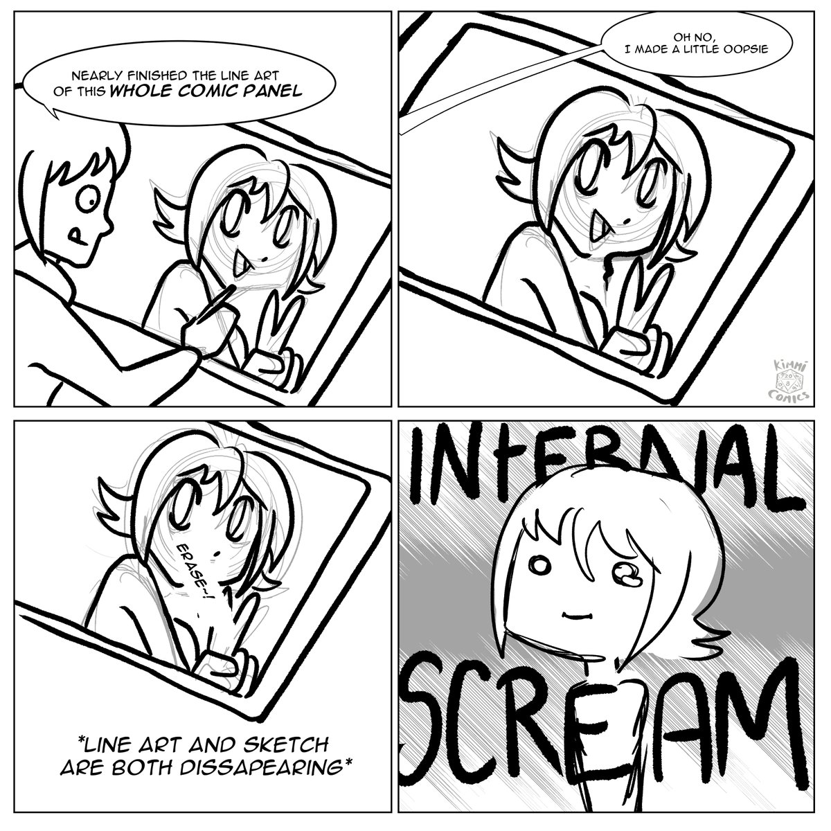 Kimmicomics's tweet image. I hate it when this happens...
#wronglayer #sketch #lineart #oopsie
