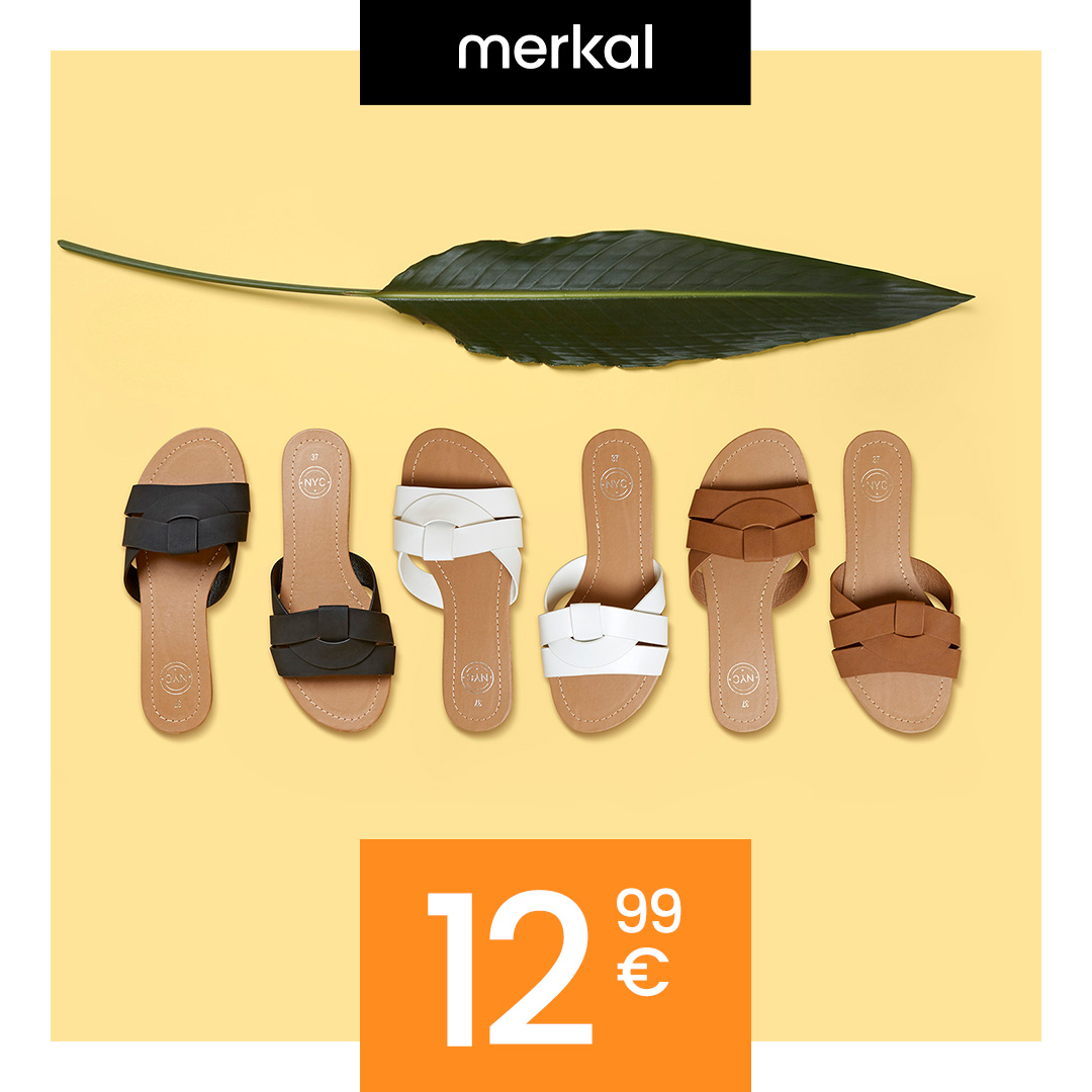 sandalias planas merkal