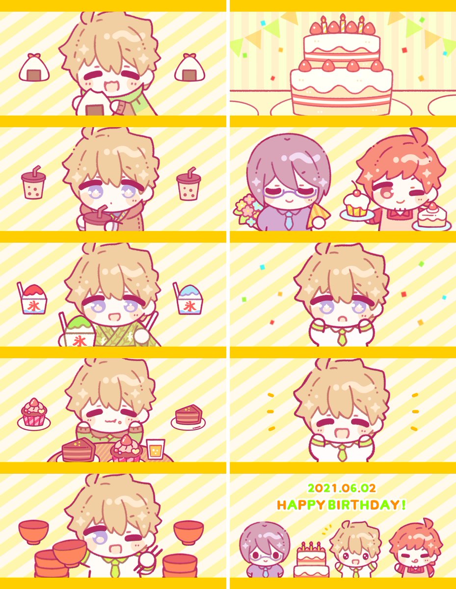4年分の翼くんのお祝い絵まとめ❣️🥳🌈✨ 