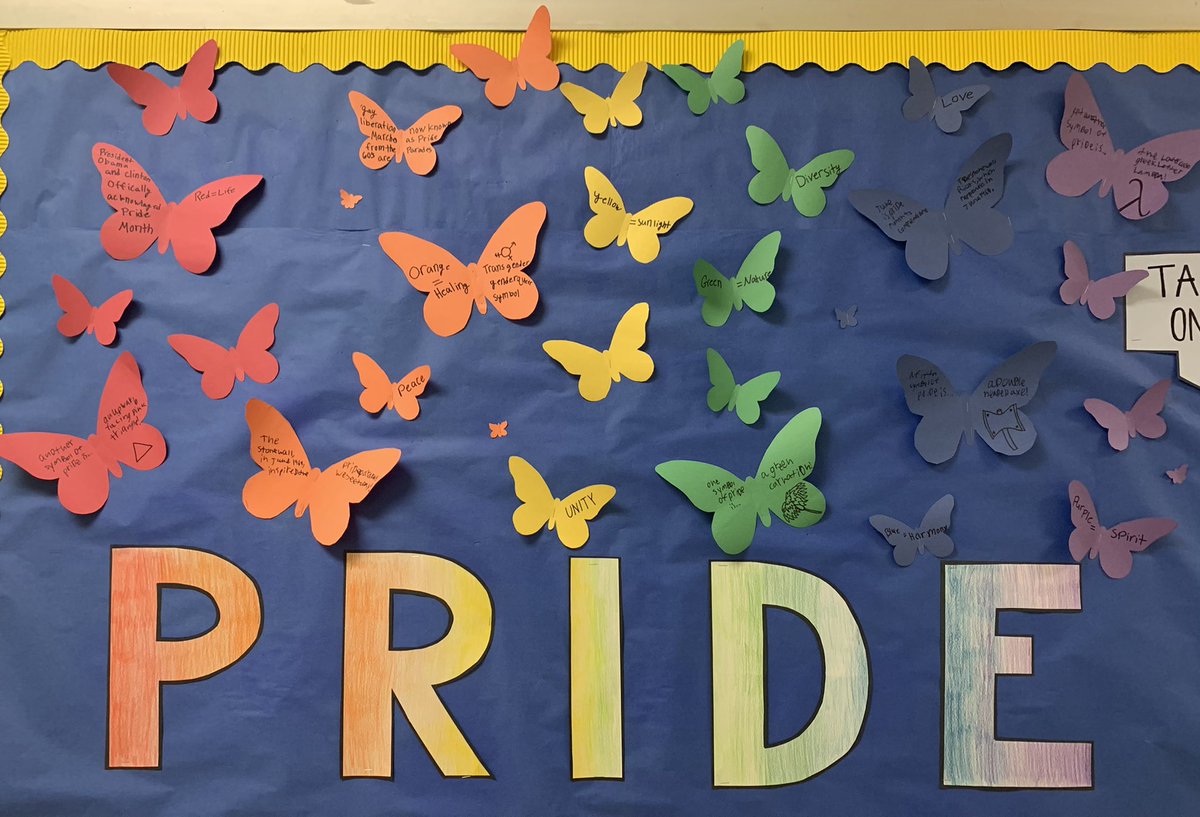 BRDamminger's tweet photo. Woohoo- it’s Pride Month! Stop by the Student Diversity Action Team’s bulletin board for tips on how to be a proactive member or ally of the LGBTQIA+ Community! https://t.co/ePsEdhbDpt