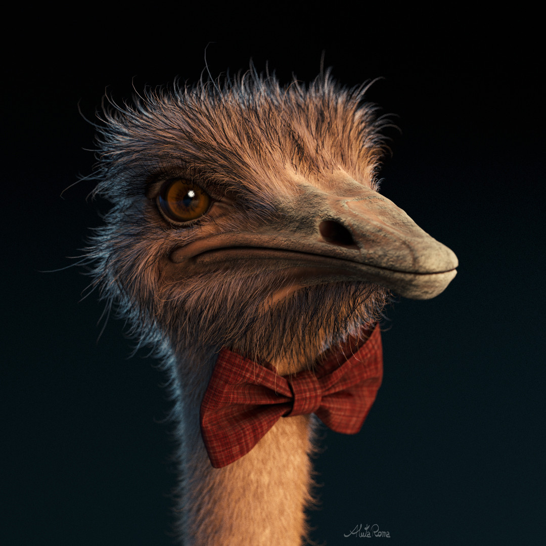 AlutaRoma's tweet photo. Just another guy 🎩
furred with houdini grooming tool ❤️
#ostrich #sidefx #houdinifx #redshift #zbrush #substancepainter #3dcharacter #3dcreature #3danimal #3dmodel #3dfur #redshift3d #clayrender #3dsculpt #groomingartist #artwork #3dart #vfx #cgi #3dgrooming #nftartist #nft https://t.co/a8jrYisGaS