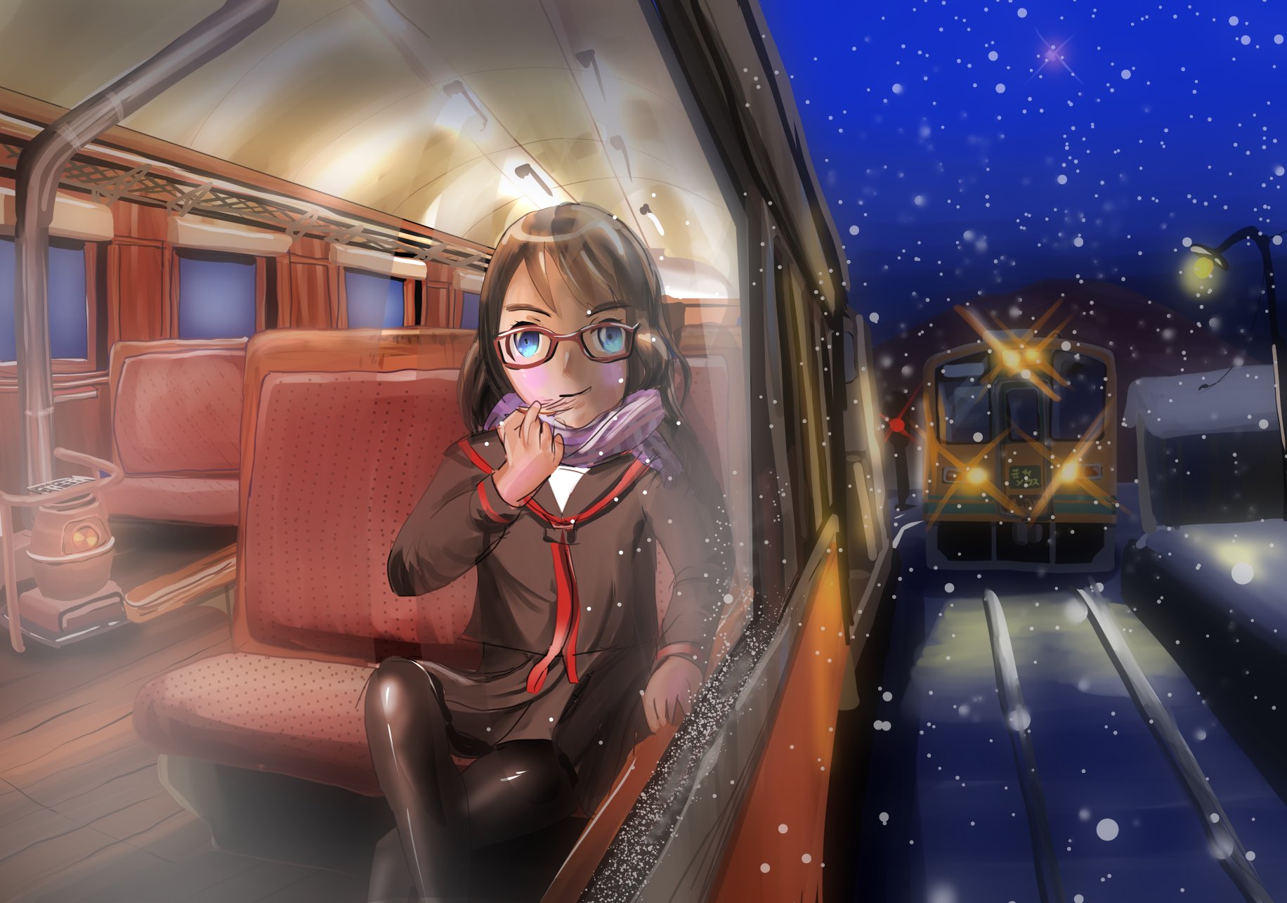 Twitter 上的 ほし 旅イラスト 水中写真 暑すぎるから寒そうなイラストを 津軽鉄道には ストーブ列車 というのがあります 石炭ストーブが 車内にあるのです 絵描きさんと繋がりたい イラスト好きな人と繋がりたい T Co Pkkof7hddh Twitter