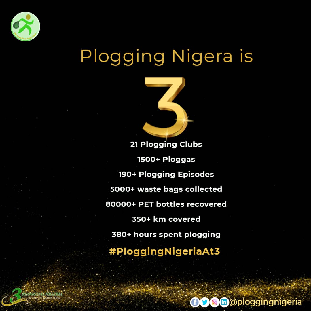 LOLUnimi's tweet photo. Happy 3rd Anniversary to us at Plogging Nigeria.
I am always grateful to contribute to the betterment of the environment through my actions by plogging.🎉🎊
#PloggingNigeria
#PloggingNigeriaat3
#WeAreSolutions https://t.co/AgFUa0ZzdN