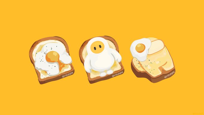 「パン 卵」のTwitter画像/イラスト(人気順)