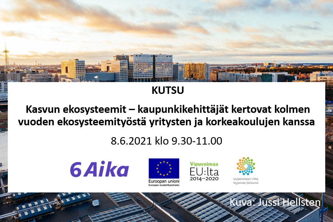 Ilmoittaudu webinaariin ja kuule suoraan kaupunkikehittäjiltä, miten meni ja mitä koettiin! Ilmoittautumiset sähköpostitse saana.rantsi@hel.fi Tervetuloa! #kasvuhakuiset #6Aika #innovaatiot