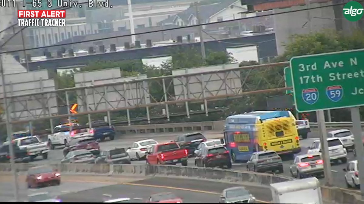 7:45am  *FIRST ALERT TRAFFIC*  Crash on I-65 NB at University Blvd with several lanes blocked.  <a href="/WBRCtraffic/">WBRC 6 Traffic</a> #WBRCtraffic