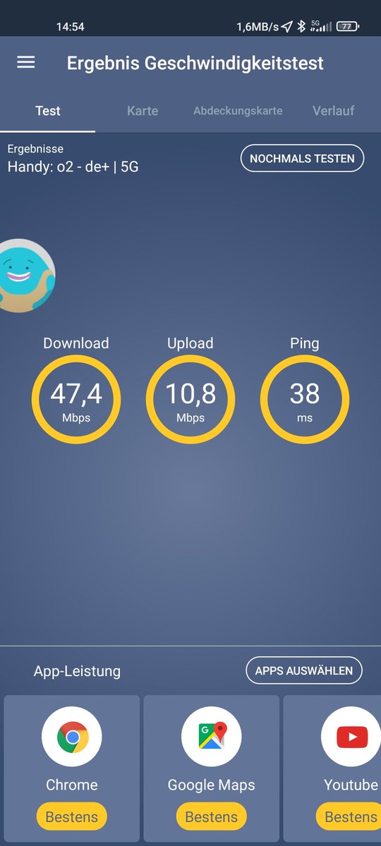 TobiasLang1's tweet image. Eben gesehen das ich das erste mal 5G haben @o2de
Und dann gleich wieder am Speed gesehen, das man als ehemaliger E-Plus Kunde eben doch ein Kunde 2.Klasse ist 🤣🤣🤣
#5G
#O2de
#Speedtest