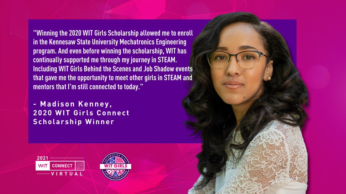 witgeorgia's tweet photo. Meet Madison Kenney, our 2020 WIT Girls Connect Scholarship Recipient! Join us at WIT Connect 2021 where we will announce the winners of the 2021 WIT Scholarships! 

Purchase your tickets today, https://t.co/zxEbD0M0w8 

 #WITGirls #girlswhocode #girlsinsteam https://t.co/yt6ybcOvu2