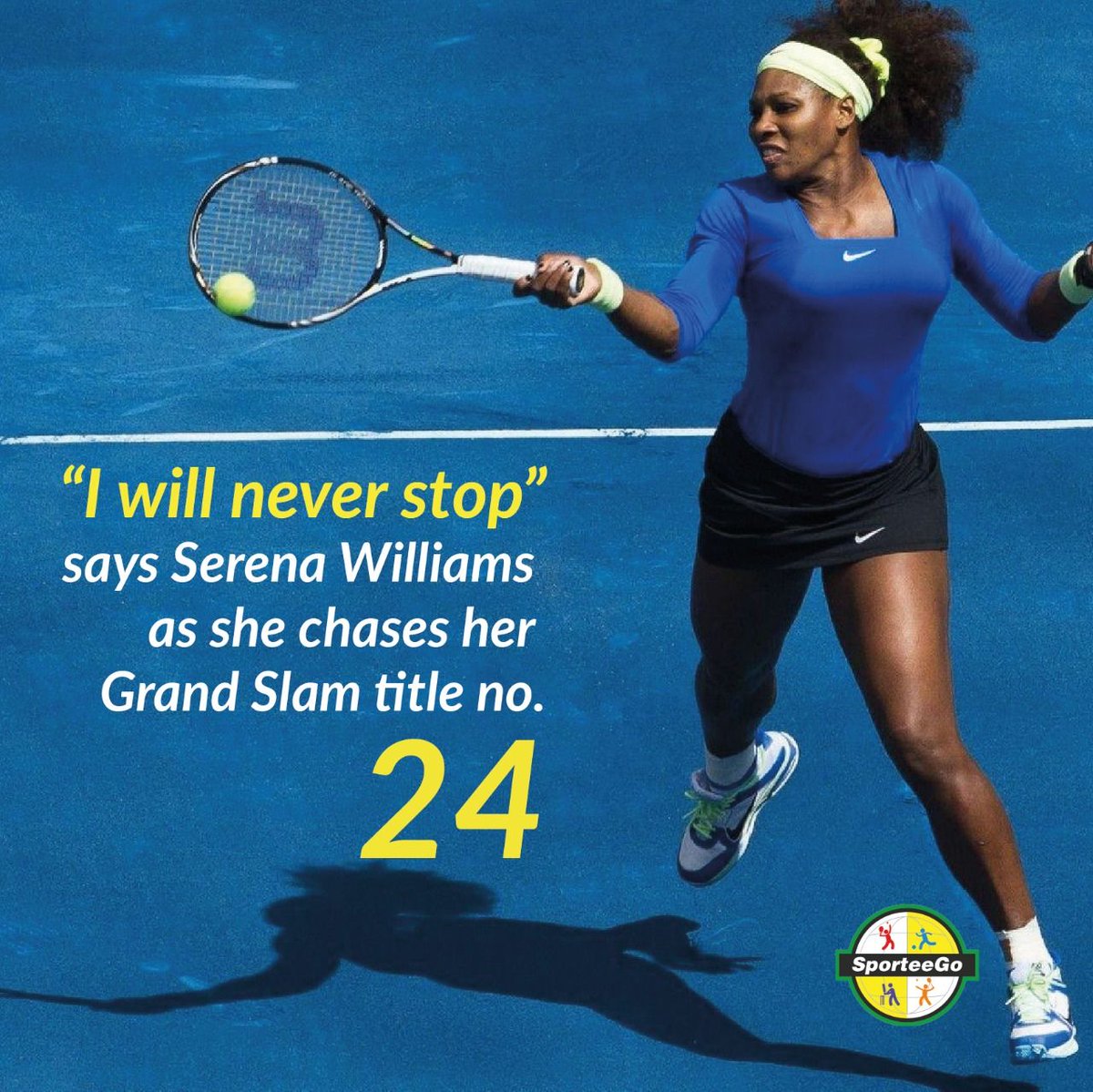 SporteeGoEvents's tweet photo. A proper display of grit and determination. A 24th Grand Slam would get her in the record books! 

#SerenaWilliams #RolandGarros #FrenchOpen #GrandSlam https://t.co/wvPZrYAtl5