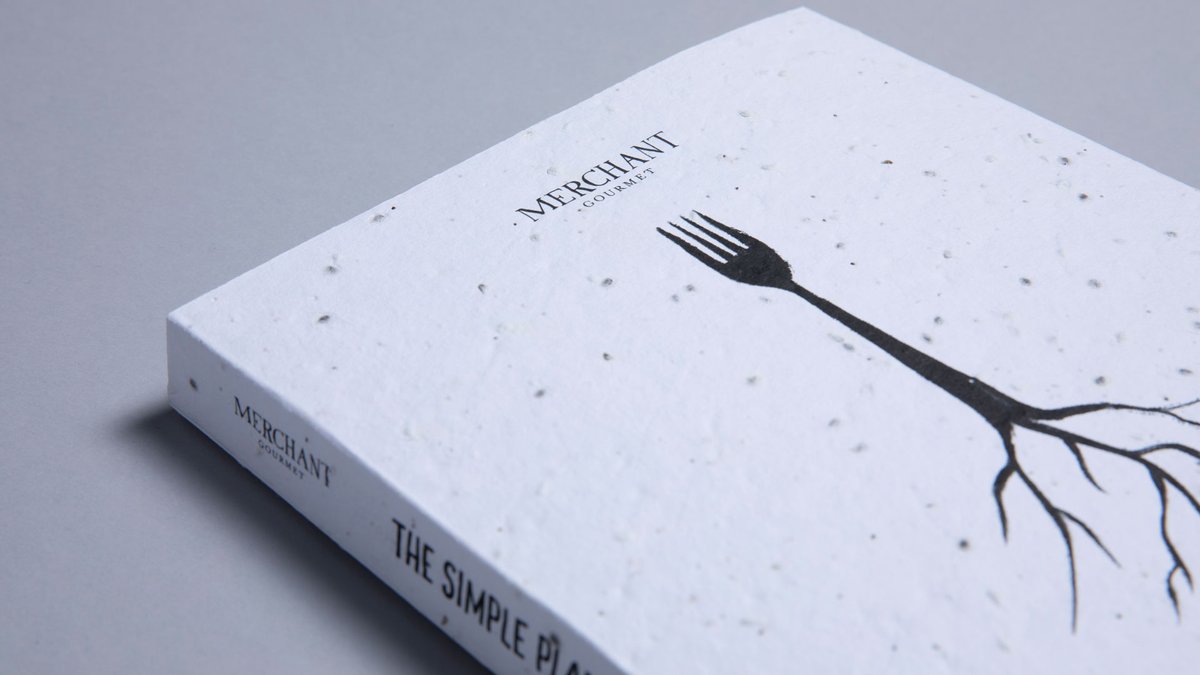 Design_Week's tweet photo. Uncommon designs cookbook cover which, when planted, grows the herbs needed for the recipes inside https://t.co/mJ7w6OBNxD https://t.co/tyiRnTlccU