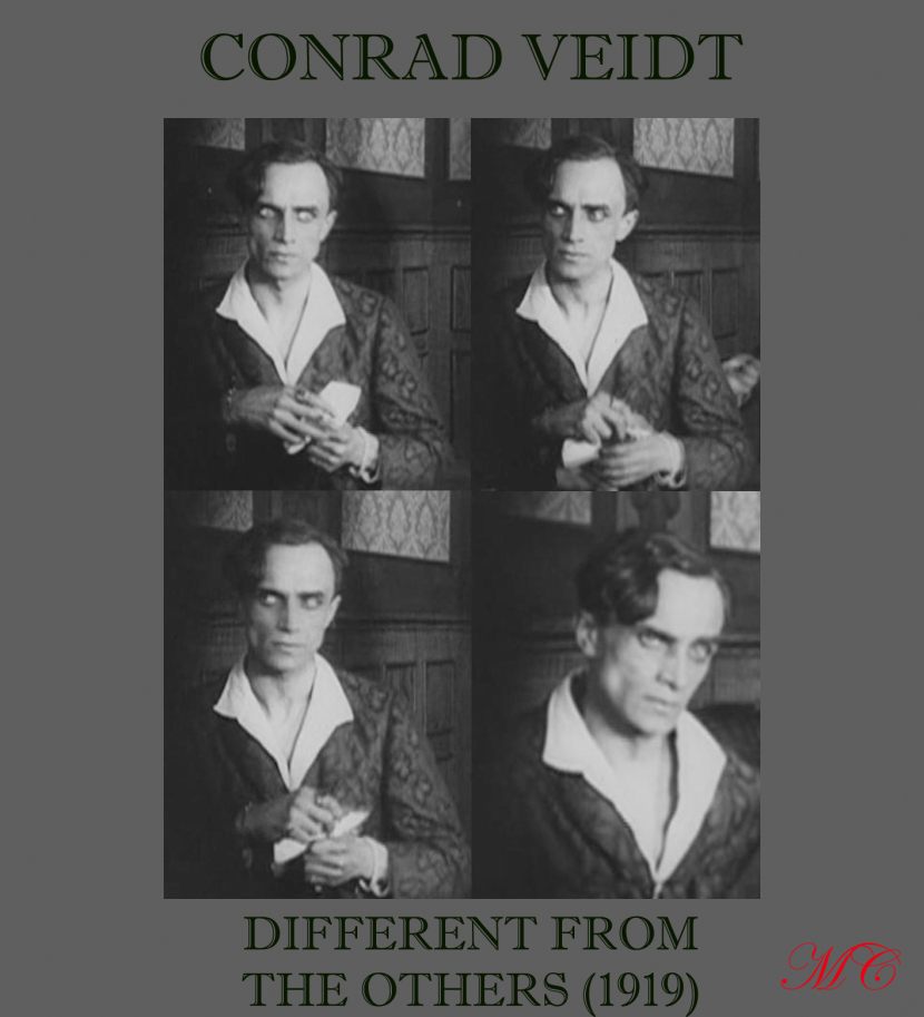 monsterfromid's tweet photo. #pride #DifferentFromTheOthers #RichardOswald #MagnusHirschfeld #ConradVeidt Let's celebrate the very first film with a sympathetic gay character. The marvellous but thin CV is in dire need of strudel in this movie, as well as the abolition of Paragraph 175. (images by Monica) https://t.co/osbXW8paT9