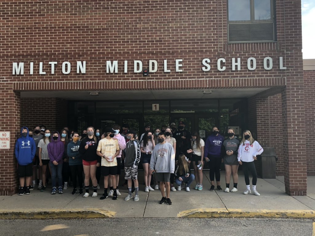 harbortt's tweet photo. AVID Elective students finished up last community service project!!  Spreading painted rocks for Milton! #weareavid @tukgirl @MMS_RedHawks https://t.co/X8mrAxYbHT