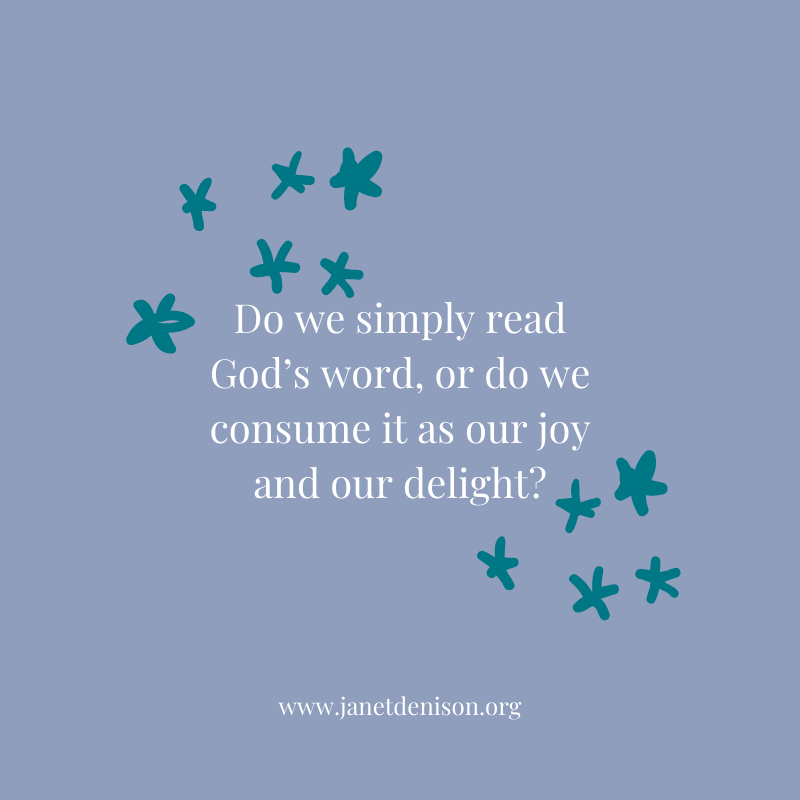 Janet_Denison's tweet photo. Like Jeremiah, we bear God’s name too. The question for all of us today is this: Do we also share Jeremiah’s priority?

Do we simply read God’s word, or do we consume it as our joy and our delight? Is God’s word truly our daily bread?

Read more: https://t.co/koPQ5GhvYb https://t.co/ybynGvWtuB