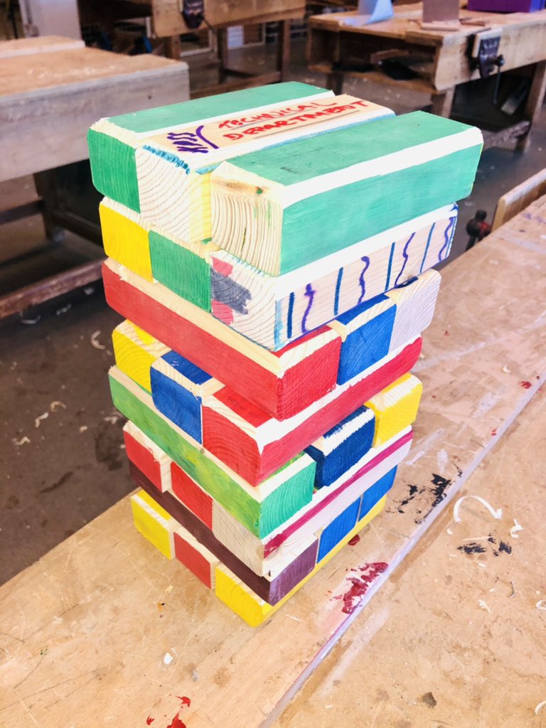 KPSSTechnical's tweet photo. Our BGE learners have been using some of their practical skills to create their own giant jenga for some end of term fun in a few weeks. #technicaled #practicalskills #STEMeducation #STEM @KpssStem @KingsParkSec https://t.co/dweEtl7SQV