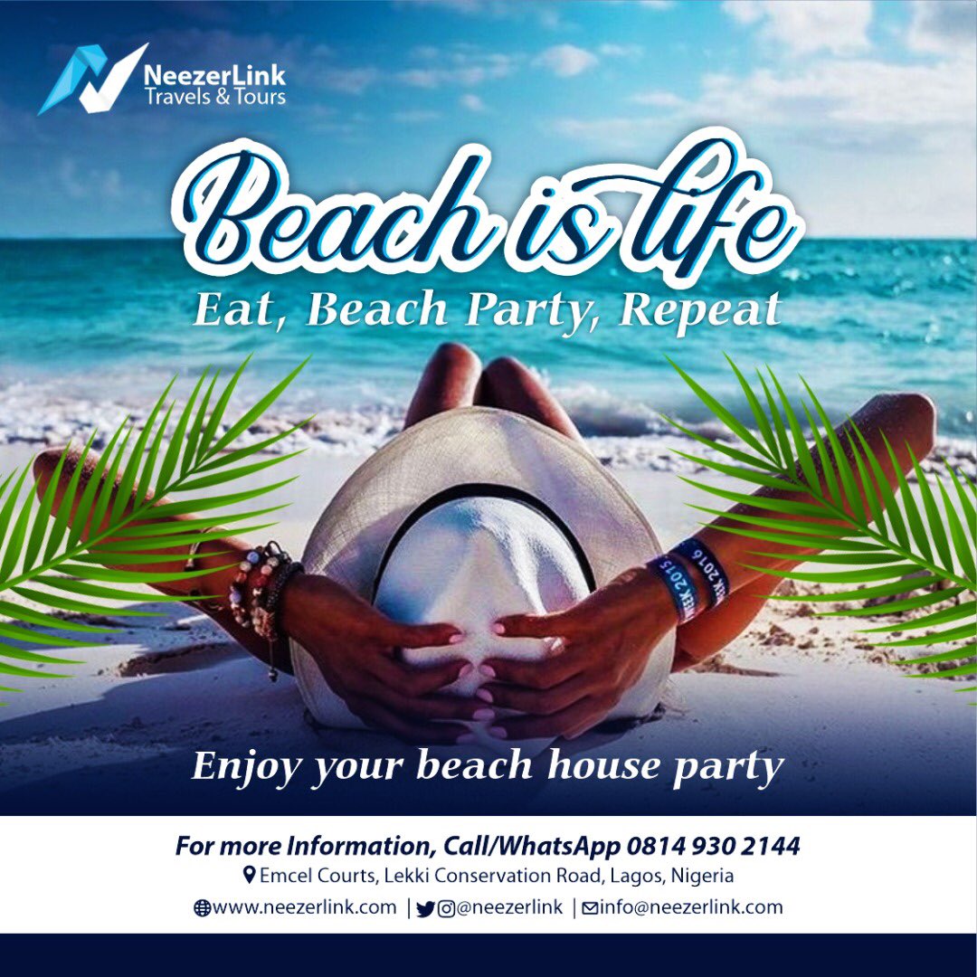 neezerlink's tweet photo. Do you want to host a party or retreat in any luxurious Beach House in Nigeria 🇳🇬?

We can help coordinate end-to-end event planning and management services for your Beach House Party 🎈🎉.

To get a fee quote, send us a DM today. 

#Neezerlink #ExploreWithNeezerlink #BeachHouse https://t.co/QAgqUi4BCD