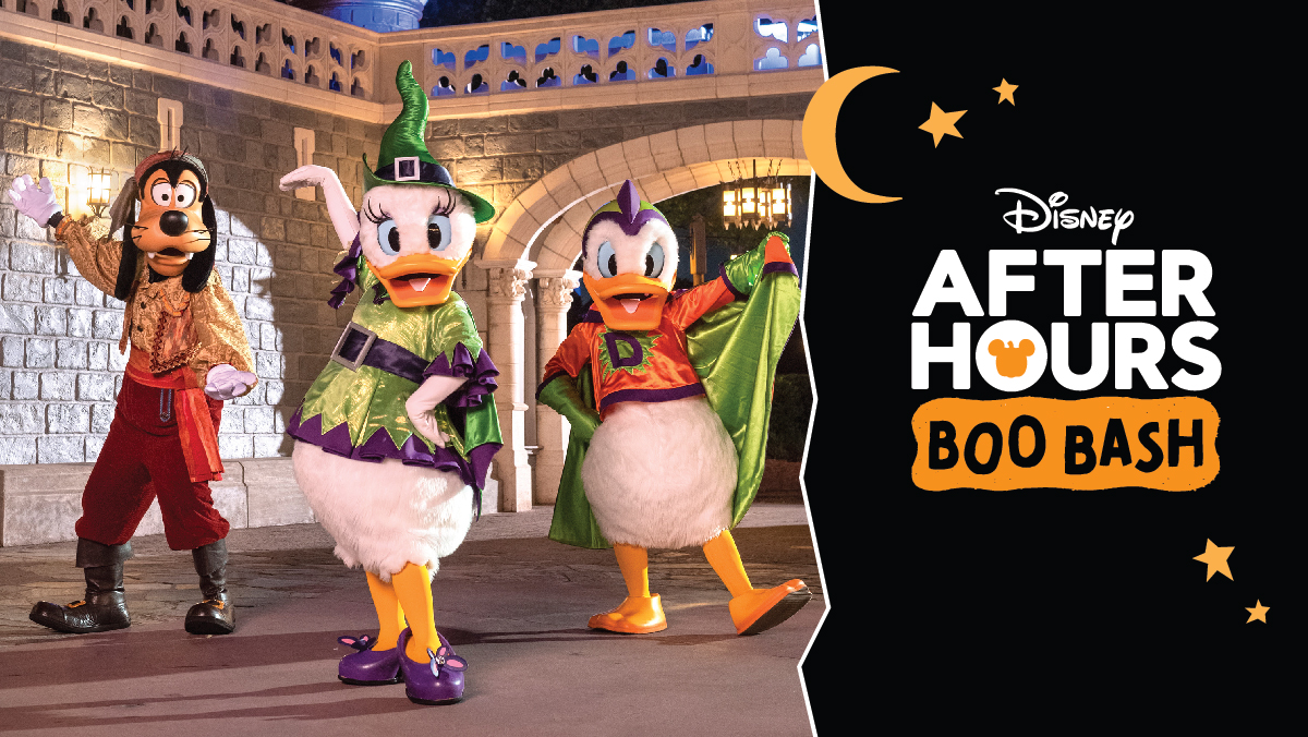 DisneyParks's tweet photo. More details revealed for “Disney After Hours Boo Bash”! 🎃👻 From favorite fiendish friends to complimentary snacks, float on over to the blog for details before tickets for this ghostly good three-hour event at @WaltDisneyWorld go on sale June 15th: https://t.co/90nP3Wr6UM https://t.co/SwZxLwLSdU