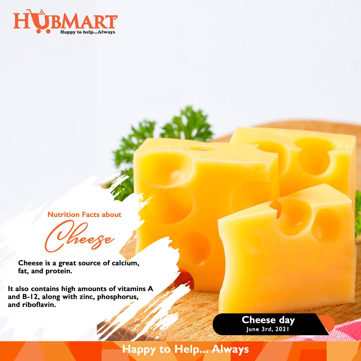 Cheesy Fun Fact:
Did you know many lactose intolerant people can eat cheese!

So cheese up cos it's CHEESE DAY!

Available at our stores.
35 Adeola Odeku V.I
26 Isaac John Ikeja GRA
Block A10 plot 2&amp;3 Admiralty way, Lekki Phase1
Plot 68 Ogunnusi Road, Omole 
#Hubmart 
2nd June